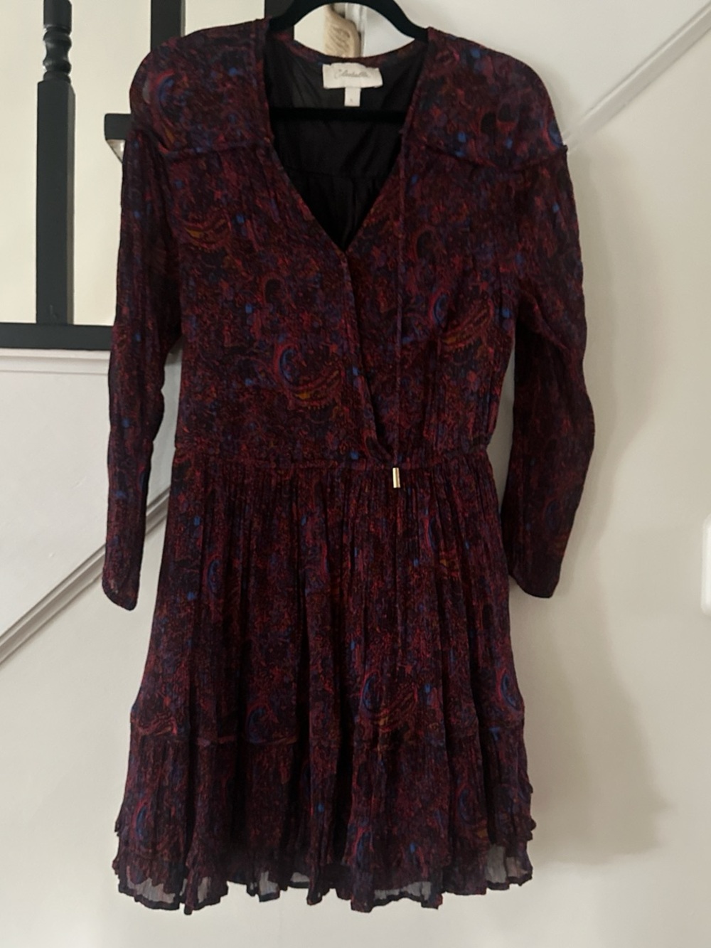 Cleobella Paisley V-Neck Long Sleeve Dress